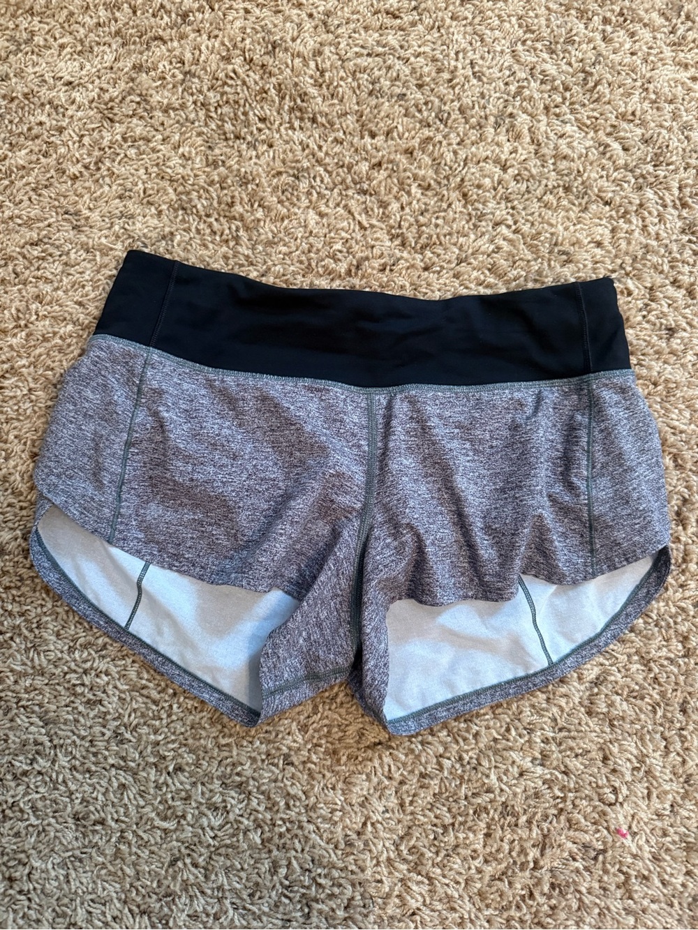 Lululemon Speed Up Shorts Gray and Black